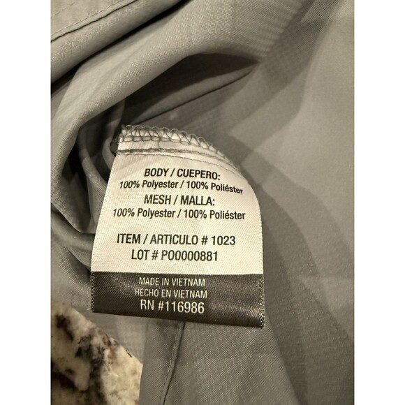 Game Guard Shirt Mens 4X Gray Button Up 1023 Camp Fishing Microfiber Vented UPF - Picture 6 of 8